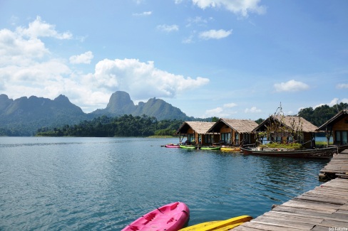 Bungalows flottant au parc national de Khao Sok