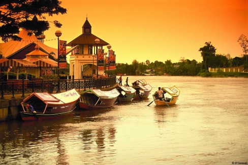 Coucher de soleil à Kuching