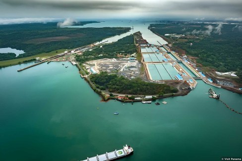 Vue sur le canal de Panama